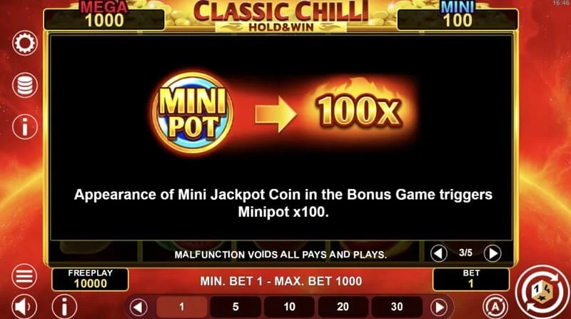 Classic Chilli Hold & Win – ræst Hold & Win umferðin