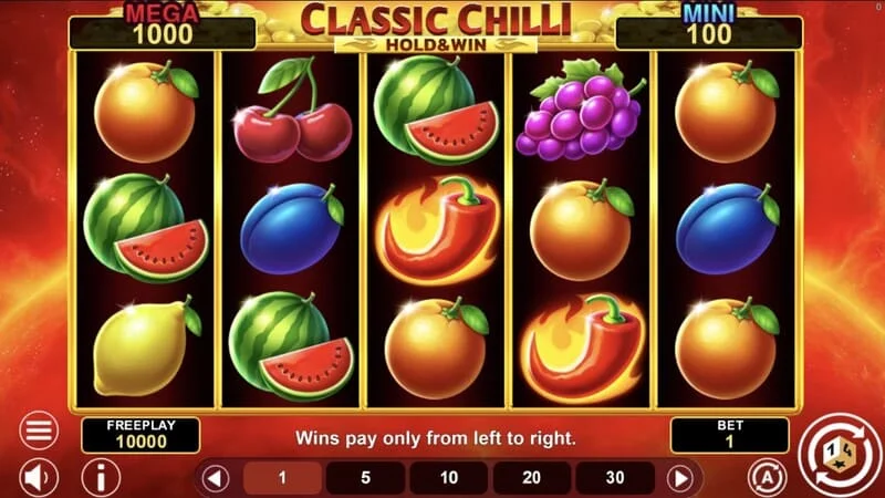 Classic Chilli Hold & Win – 5×3 hjól með chilli-táknum