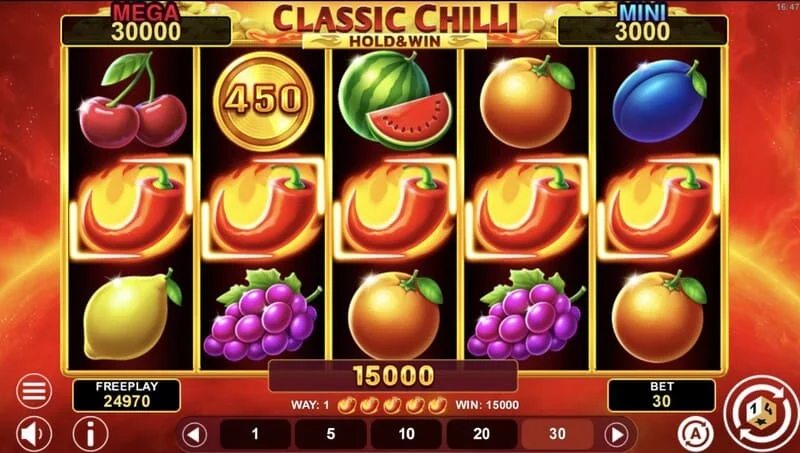 Classic Chilli Hold & Win – fastur Jackpot á tákninu